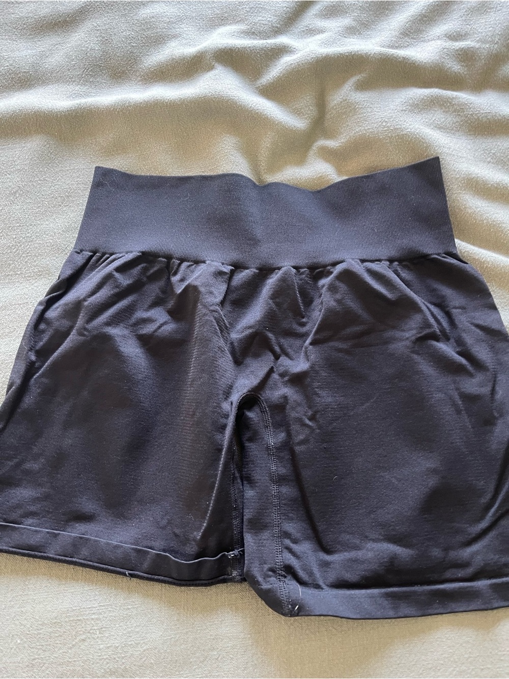 NVGTN Black High-Waist Athletic Shorts